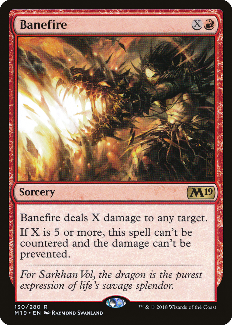 Banefire [Core Set 2019] | Silver Goblin