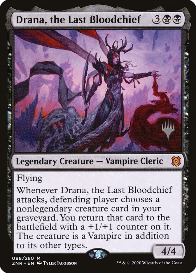 Drana, the Last Bloodchief (Promo Pack) [Zendikar Rising Promos] | Silver Goblin