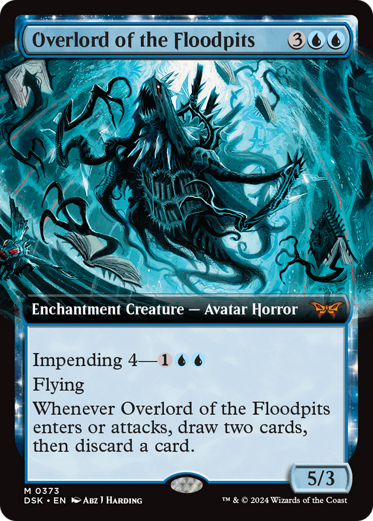 Overlord of the Floodpits (Extended Art) [Duskmourn: House of Horror]