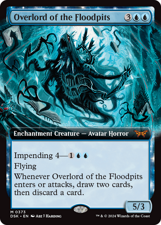 Overlord of the Floodpits (Extended Art) [Duskmourn: House of Horror]