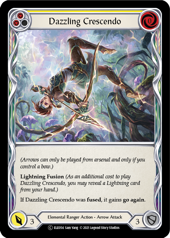 Dazzling Crescendo (Yellow) [U-ELE054] (Tales of Aria Unlimited)  Unlimited Rainbow Foil | Silver Goblin