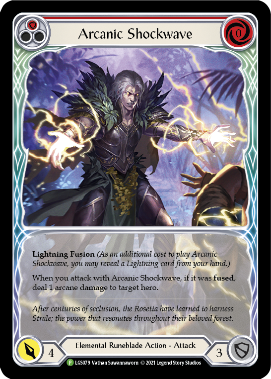 Arcanic Shockwave (Red Extended Art) [LGS079] (Promo)  Rainbow Foil | Silver Goblin