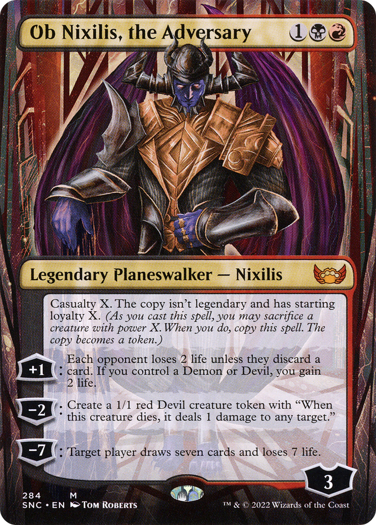 Ob Nixilis, the Adversary (Borderless) [Streets of New Capenna] | Silver Goblin