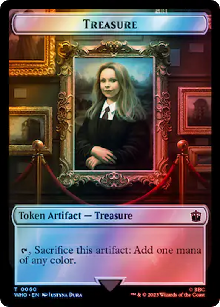 Warrior // Treasure (0060) Double-Sided Token (Surge Foil) [Doctor Who Tokens] | Silver Goblin