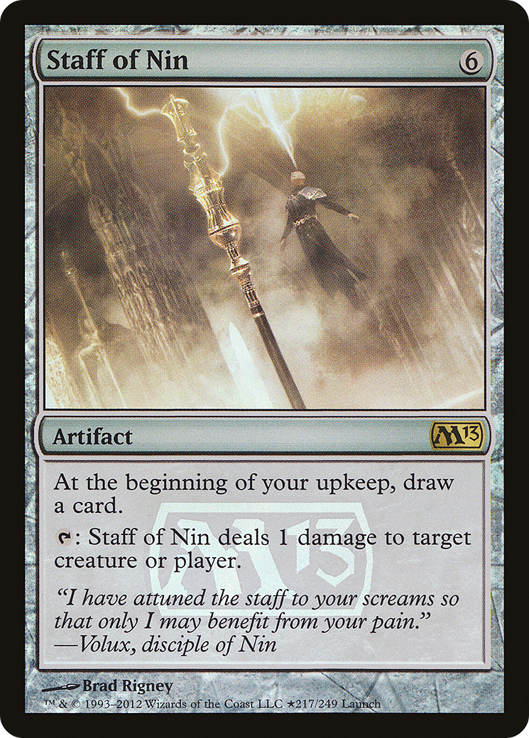 Staff of Nin [Magic 2013 Prerelease Promos] | Silver Goblin