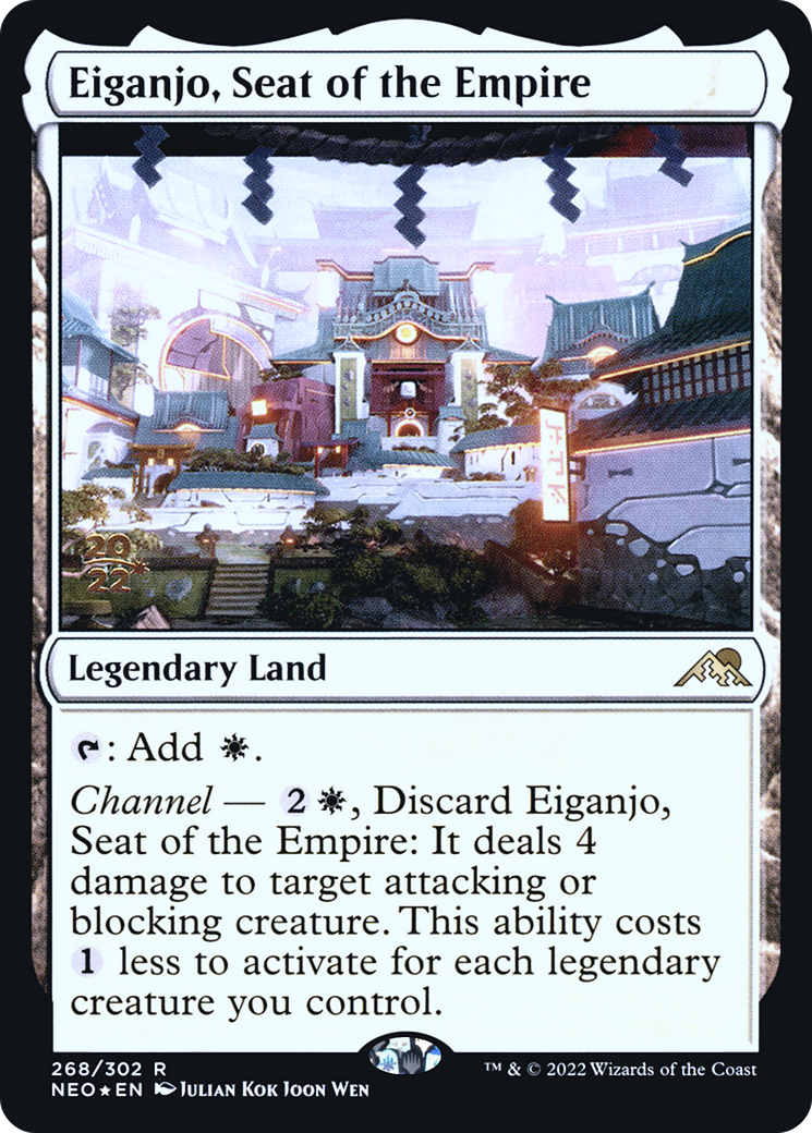 Eiganjo, Seat of the Empire [Kamigawa: Neon Dynasty Prerelease Promos] | Silver Goblin