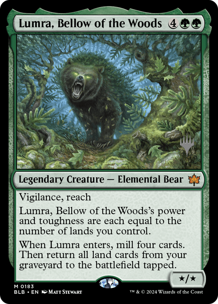 Lumra, Bellow of the Woods (Promo Pack) [Bloomburrow Promos] | Silver Goblin