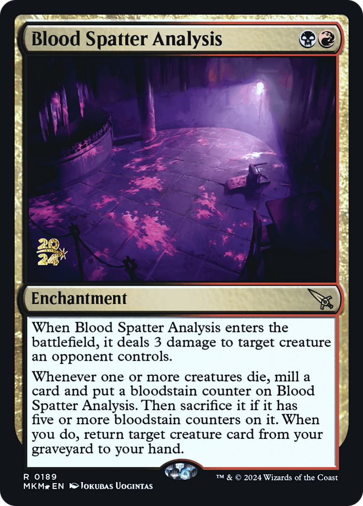 Blood Spatter Analysis [Murders at Karlov Manor Prerelease Promos] | Silver Goblin