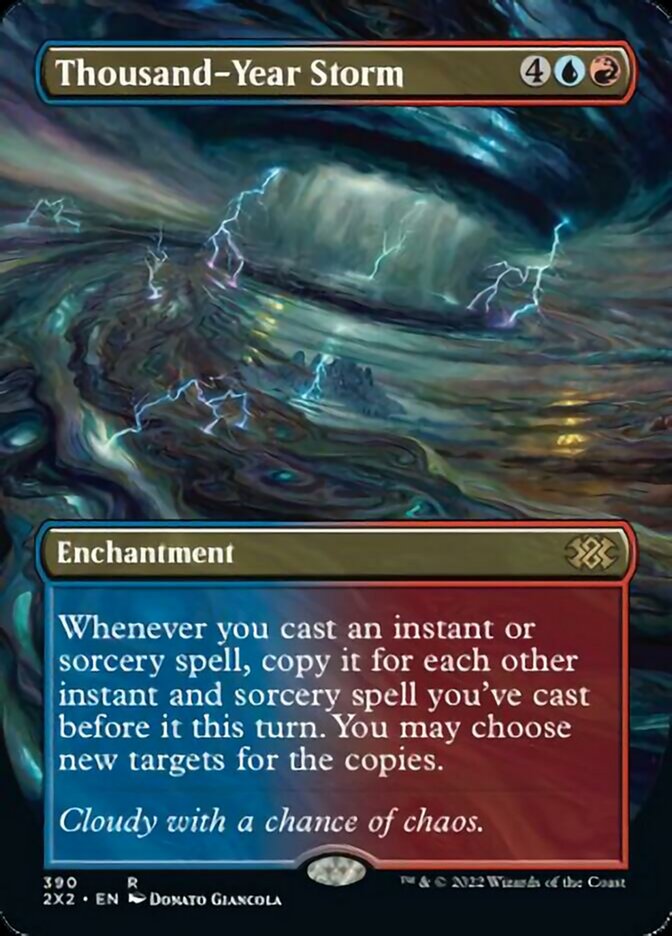 Thousand-Year Storm (Borderless Alternate Art) [Double Masters 2022] | Silver Goblin