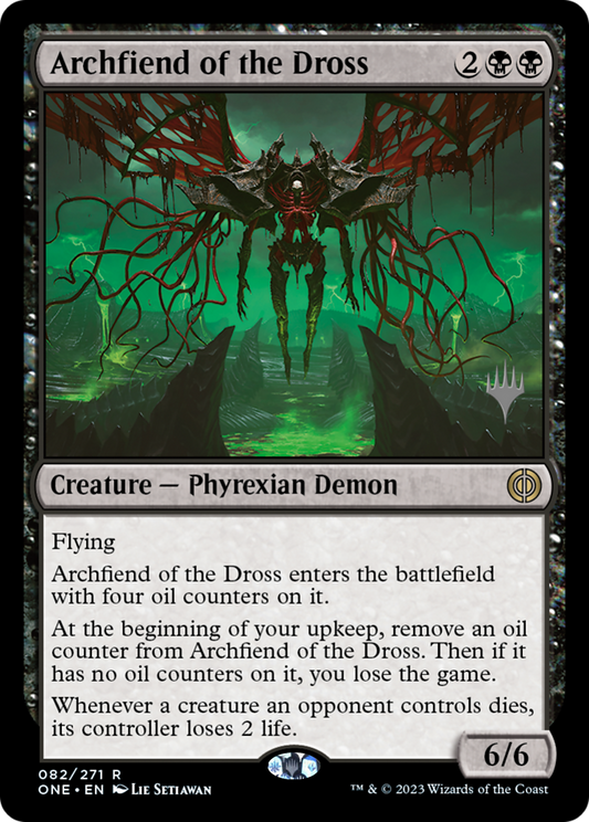 Archfiend of the Dross (Promo Pack) [Phyrexia: All Will Be One Promos] Foil