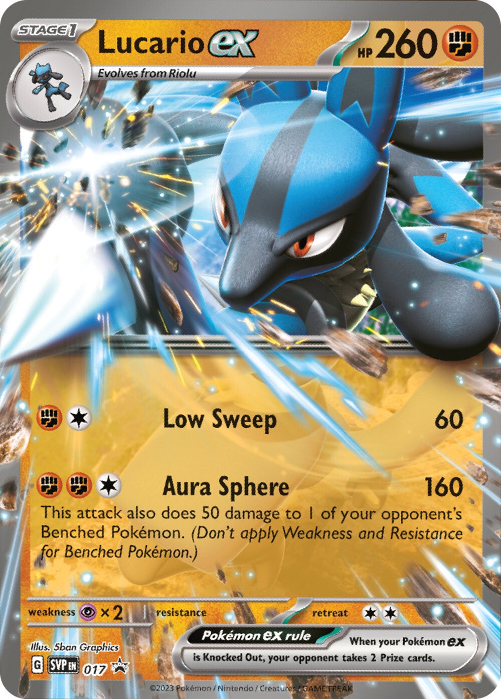 Lucario ex (017) [Scarlet & Violet: Black Star Promos] | Silver Goblin