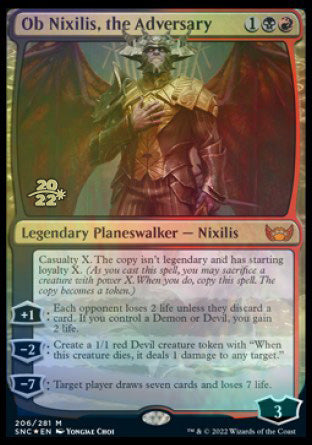 Ob Nixilis, the Adversary [Streets of New Capenna Prerelease Promos] | Silver Goblin