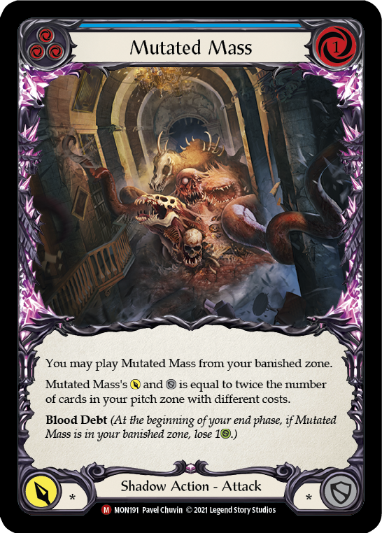 Mutated Mass [MON191-RF] (Monarch)  1st Edition Rainbow Foil | Silver Goblin