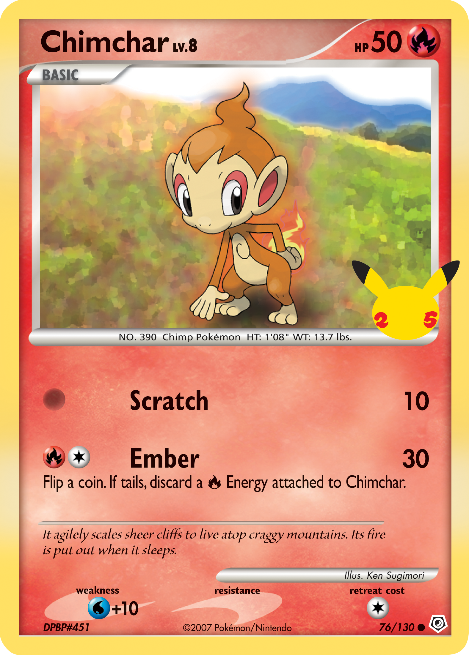 Chimchar (76/130) (Jumbo Card) [First Partner Pack] | Silver Goblin