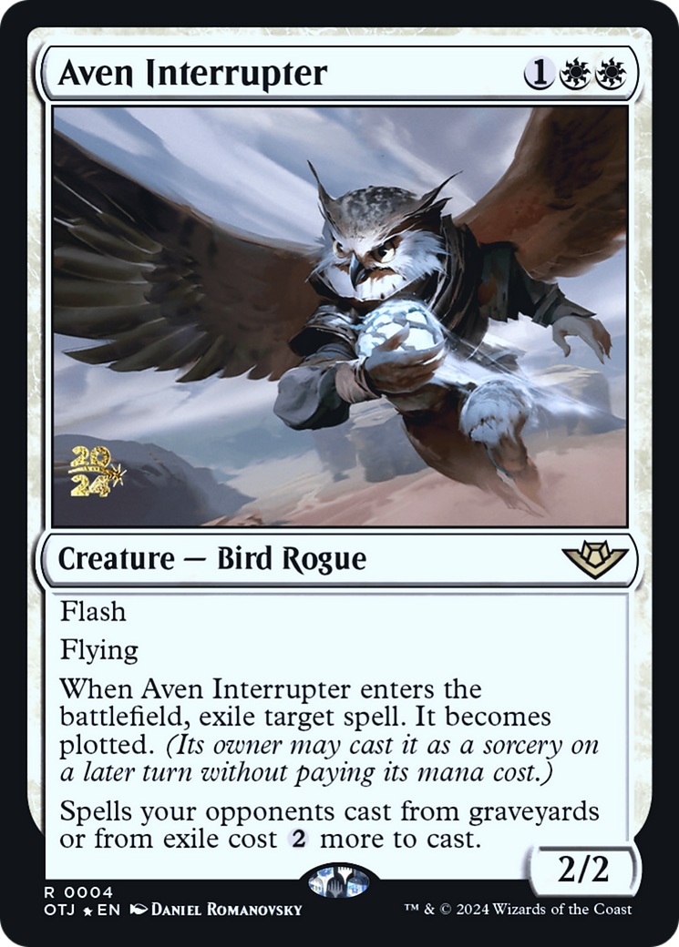 Aven Interrupter [Outlaws of Thunder Junction Prerelease Promos] | Silver Goblin