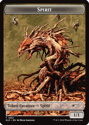 Spirit (SLD) // Clue (CMM) Double-Sided Token (1852 // 40) - Secret Lair Drop Series