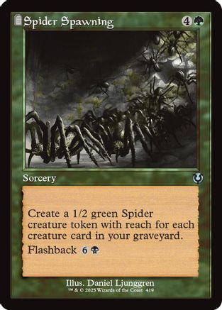 Spider Spawning (Retro Frame) (INR419) Foil - Innistrad Remastered | Silver Goblin