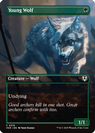 Young Wolf (Borderless) Foil (319) - Innistrad Remastered