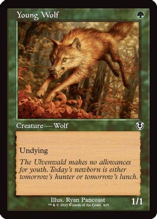 Young Wolf (Retro Frame) Foil (425) - Innistrad Remastered | Silver Goblin