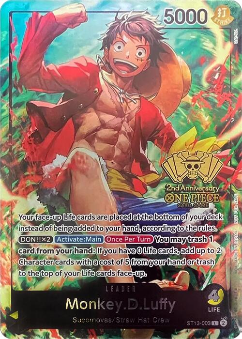 Monkey.D.Luffy (2nd Anniversary Tournament) [One Piece Promotion Cards] | Silver Goblin