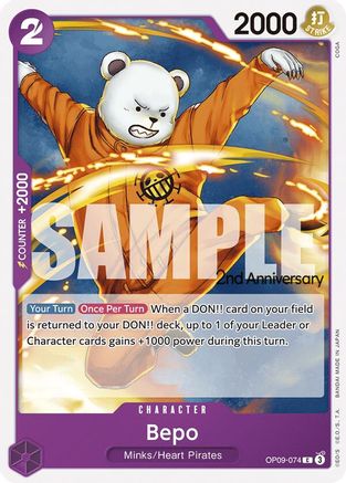 Bepo  (OP09-074) - Emperors in the New World: 2nd Anniversary Tournament Cards | Silver Goblin