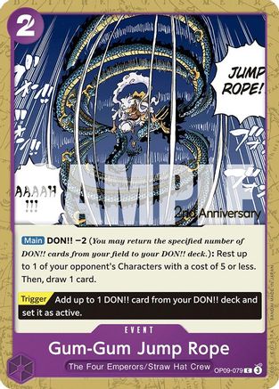 Gum-Gum Jump Rope  (OP09-079) - Emperors in the New World: 2nd Anniversary Tournament Cards | Silver Goblin