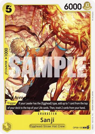 Sanji (105)  (OP09-105) - Emperors in the New World: 2nd Anniversary Tournament Cards