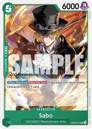 Sabo (027)  (OP09-027) - Emperors in the New World: 2nd Anniversary Tournament Cards | Silver Goblin