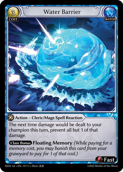 Water Barrier (197) [Dawn of Ashes: 1st Edition] Foil