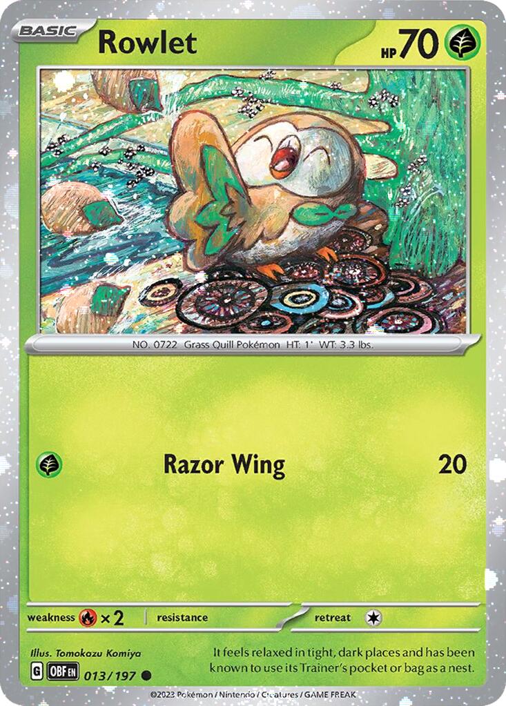 Rowlet (013/197) (Cosmos Holo) [Miscellaneous Cards] | Silver Goblin