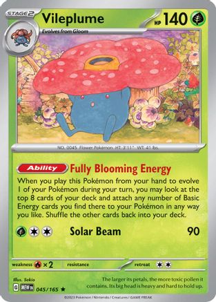 Vileplume - 045/165 (Scarlet and Violet: 151) 45 - Deck Exclusives | Silver Goblin