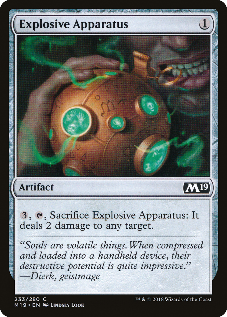 Explosive Apparatus [Core Set 2019] | Silver Goblin