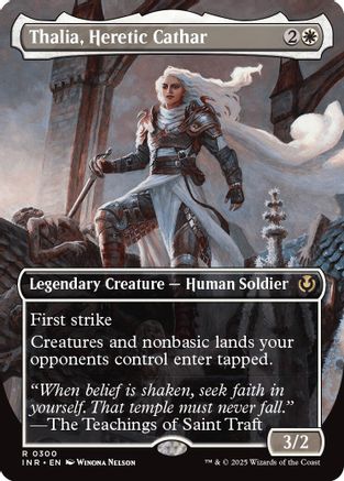 Thalia, Heretic Cathar (borderless) Foil (300) - Innistrad Remastered | Silver Goblin