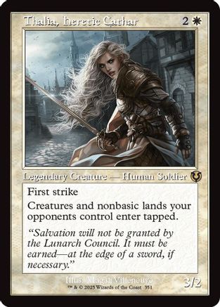 Thalia, Heretic Cathar (Retro Frame) Foil (351) - Innistrad Remastered