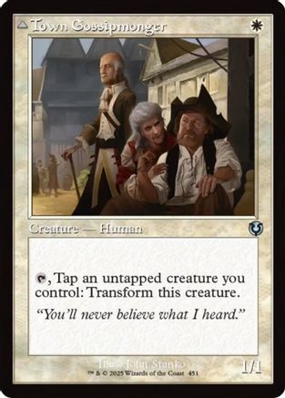 Town Gossipmonger // Incited Rabble (Retro Frame) Foil (451) - Innistrad Remastered | Silver Goblin