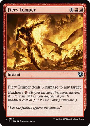 Fiery Temper Foil (154) - Innistrad Remastered | Silver Goblin