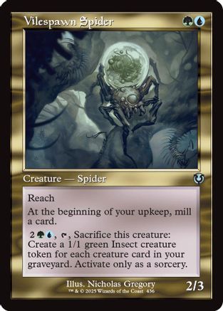 Vilespawn Spider (Retro Frame) Foil (436) - Innistrad Remastered | Silver Goblin