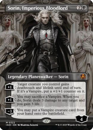 Sorin, Imperious Bloodlord (Borderless) (INR322) Foil - Innistrad Remastered | Silver Goblin