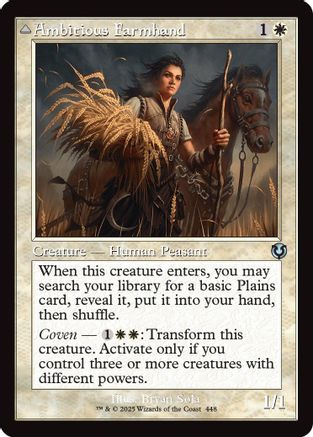 Ambitious Farmhand // Seasoned Cathar (Retro Frame) (448) - Innistrad Remastered