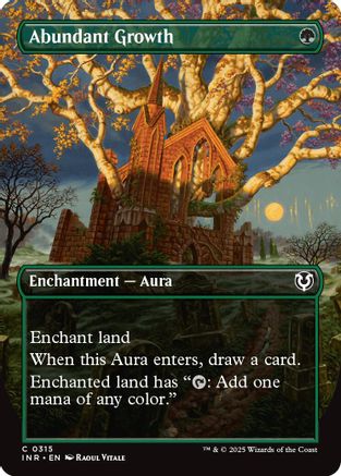 Abundant Growth (Borderless) Foil (315) - Innistrad Remastered