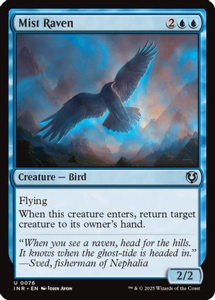 Mist Raven Foil (076) - Innistrad Remastered