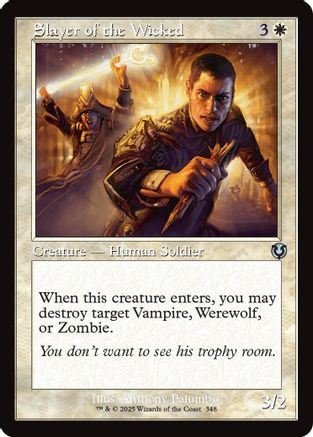 Slayer of the Wicked (Retro Frame) Foil (348) - Innistrad Remastered | Silver Goblin