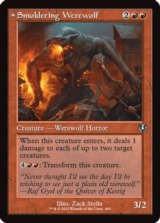 Smoldering Werewolf (Retro Frame) Foil (465) - Innistrad Remastered