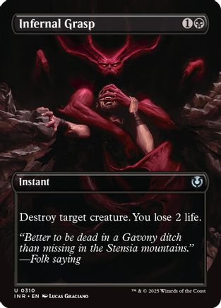 Infernal Grasp (Borderless) Foil (310) - Innistrad Remastered