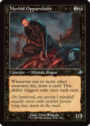 Morbid Opportunist (Retro Frame) Foil (388) - Innistrad Remastered | Silver Goblin