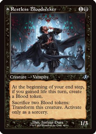 Restless Bloodseeker // Bloodsoaked Reveler (Retro Frame) (463) - Innistrad Remastered