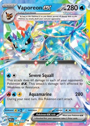 Vaporeon ex (023/131) [Scarlet & Violet: Prismatic Evolutions] | Silver Goblin