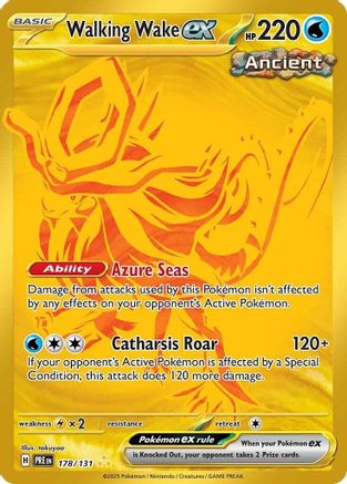 Walking Wake ex (178/131) [Scarlet & Violet: Prismatic Evolutions] | Silver Goblin