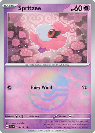 Spritzee (038/131) (Poke Ball Pattern) [Scarlet & Violet: Prismatic Evolutions] | Silver Goblin