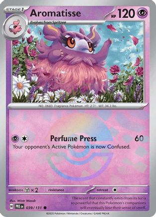 Aromatisse (039/131) (Poke Ball Pattern) [Scarlet & Violet: Prismatic Evolutions] | Silver Goblin